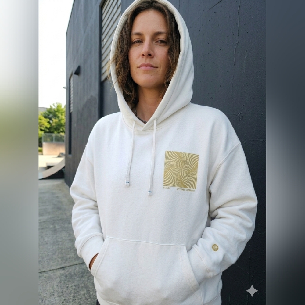 Stance "Stitched‎ Different" White Graphic Hoodie | Skater Streetwear XL